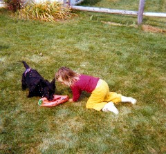 Katherine (Kat) McDougal Wheeler McCandless; dog; Rushville